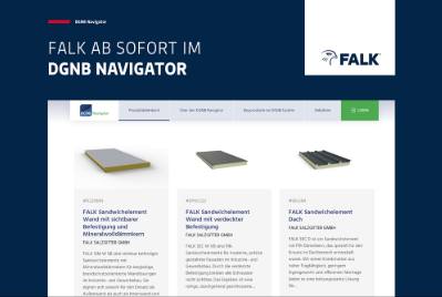 DE | FALK Sandwichpaneele im DGNB Navigator 