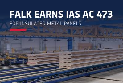 FALK Earns Accreditation AC473 for Insulated Metal Panels